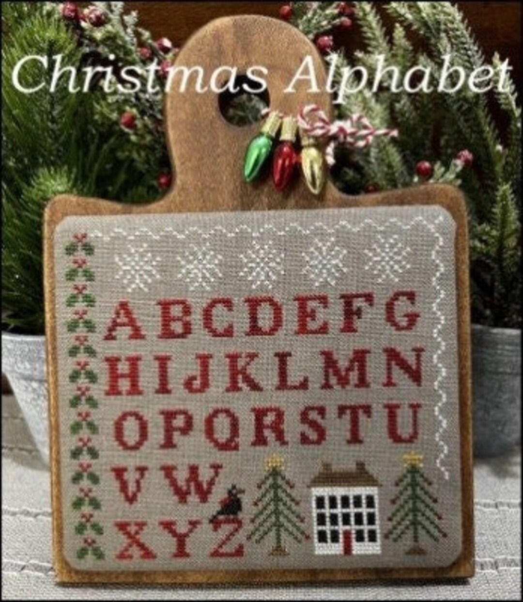Counted Cross Stitch Pattern Christmas Alphabet Pillow Etsy