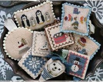 Counted Cross Stitch Pattern, Festive Little Fobs, Winter Edition, Scissor Fob, Beth Twist, Heartstring Samplery, PATTERN ONLY