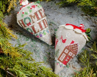 Counted Cross Stitch Pattern, Holiday Home Berries, Christmas Berries, Christmas Decor, Ornaments, Erica Michaels, PATTERN ONLY