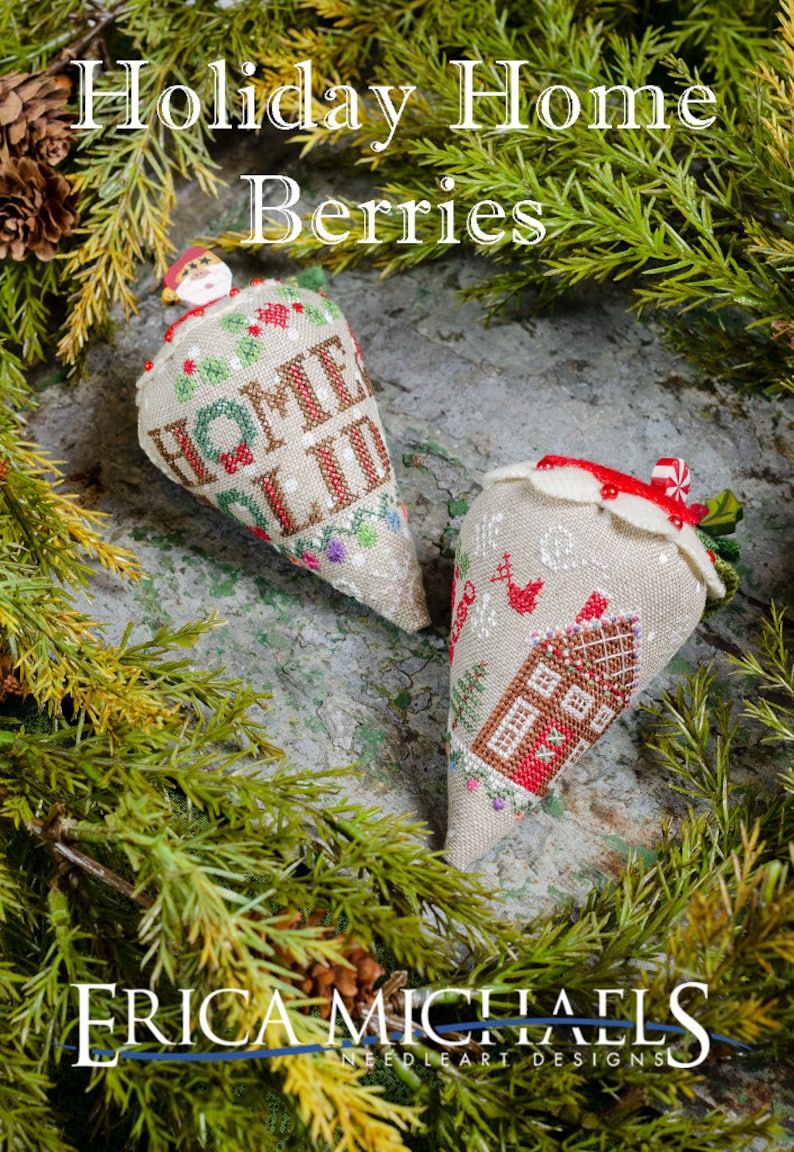 Pattern Only Counted Cross Stitch Pattern Ornaments Holiday Home Berries Christmas Berries Erica Michaels Christmas Decor Patterns Kits How To Safarni Org