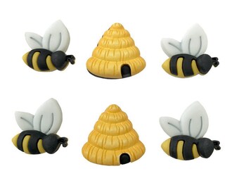 Busy  Bees, Spring Fling Collection, Spring Decor, Garden Decor, Summer Decor, Sewing Embellishment, Buttons Galore & More, SF100