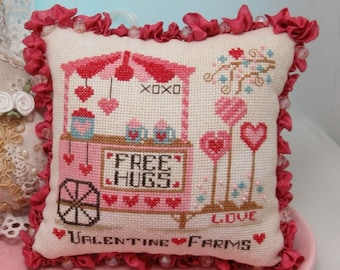 Counted Cross Stitch Pattern, Valentine Farms, Valentines Day Decor, Ornament, Carolyn Robbins, KiraLyns Needlearts, PATTERN ONLY