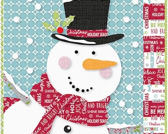 Quilt Pattern, Jolly, Snowman Quilts, Christmas Decor, Christmas Quilt, Holiday Quilt, Cherry Guidry, Cherry Blossoms Quilts, PATTERN ONLY