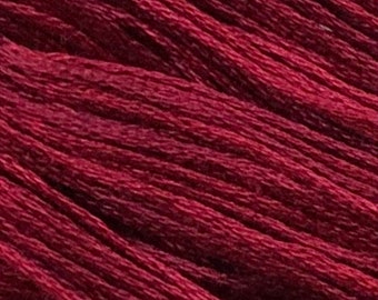 Weeks Dye Works, Garnet, WDW-2264, 5 YARD Skein, Cotton Floss, Embroidery Floss, Counted Cross Stitch, Hand Embroidery, PunchNeedle