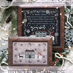 Counted Cross Stitch Pattern, Winter Comes, Christmas Decor, Christmas Sampler, Heartstring Samplery, PATTERN ONLY