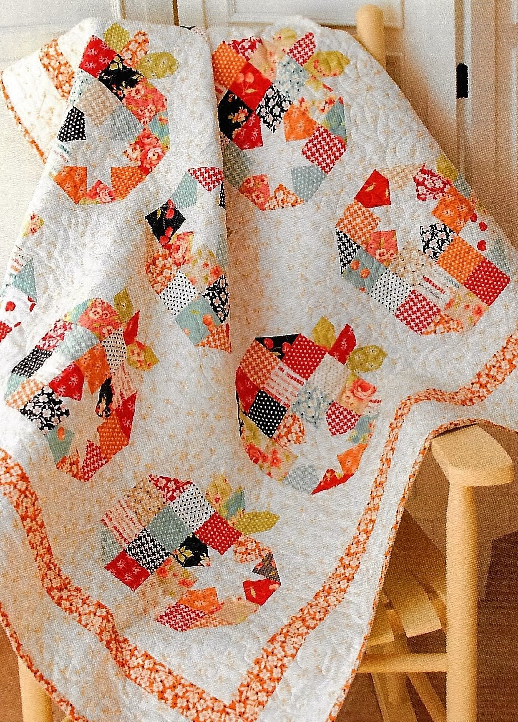 quilt-pattern-pumpkin-seeds-fall-decor-cottage-decor-patchwork