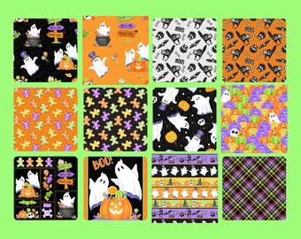 Quilt Fabric, Glow Ghosts, Glow in the Dark, Halloween Fabric, Skeletons, Quilters Cotton Fabric, Shelley Comiskey, Simply Shelley Designs