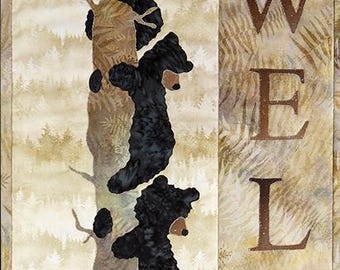 Quilt Pattern,  Welcome Bear Inn, Welcome Wallhanging, Cabin Decor, Pine Needles, McKenna Ryan, Hoffman California, PATTERN OR KIT