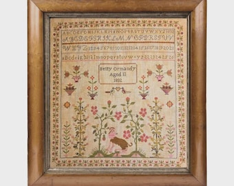 Counted Cross Stitch Pattern, Betty Ormandy Sampler, 1832, Reproduction Sampler, Alphabet, Birgit Tolman, The Wishing Thorn, PATTERN ONLY