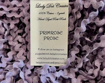 Rick Rack Trim, Primrose Prose, Lady Dot Creates, Hand Dyed Rick Rack, Cotton Rick Rack Trim, Sewing Notion, Sewing Accessory, Sewing Trim