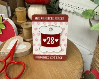 Size 28 Needle Minder, Needle Nannies, Enamel Needle Minder, Needle Nanny, Needle Holder, Primrose Cottage