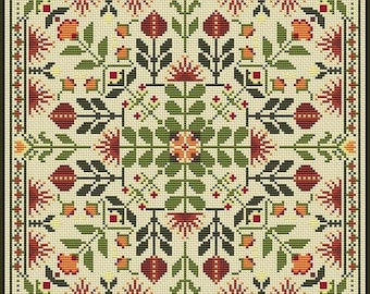 Counted Cross Stitch Pattern, Wild Prairie, Tales from the Garden, Floral Sampler, Flowers, Tales from the Garden, CM Designs, PATTERN ONLY