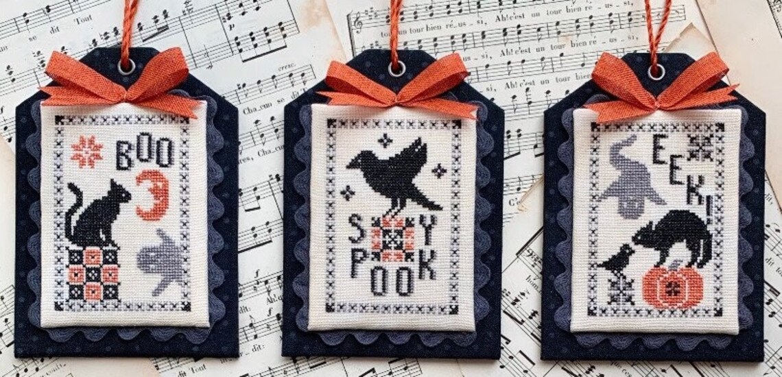 Counted Cross Stitch Pattern Haunted Halloween Black Cat - Etsy