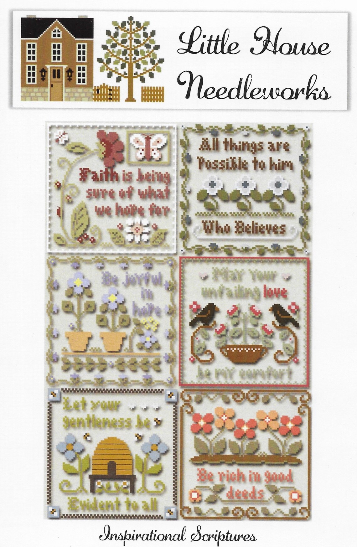 Counted Cross Stitch Pattern Inspirational Scriptures Bee | Etsy