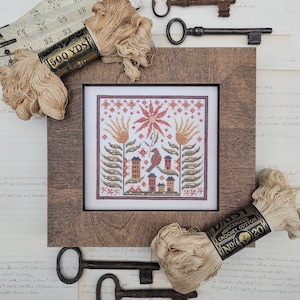 Counted Cross Stitch Pattern, Bittersweet Village, Primitive Decor, Fall Decor, Autumn, Hello from Liz Mathews, PATTERN Only