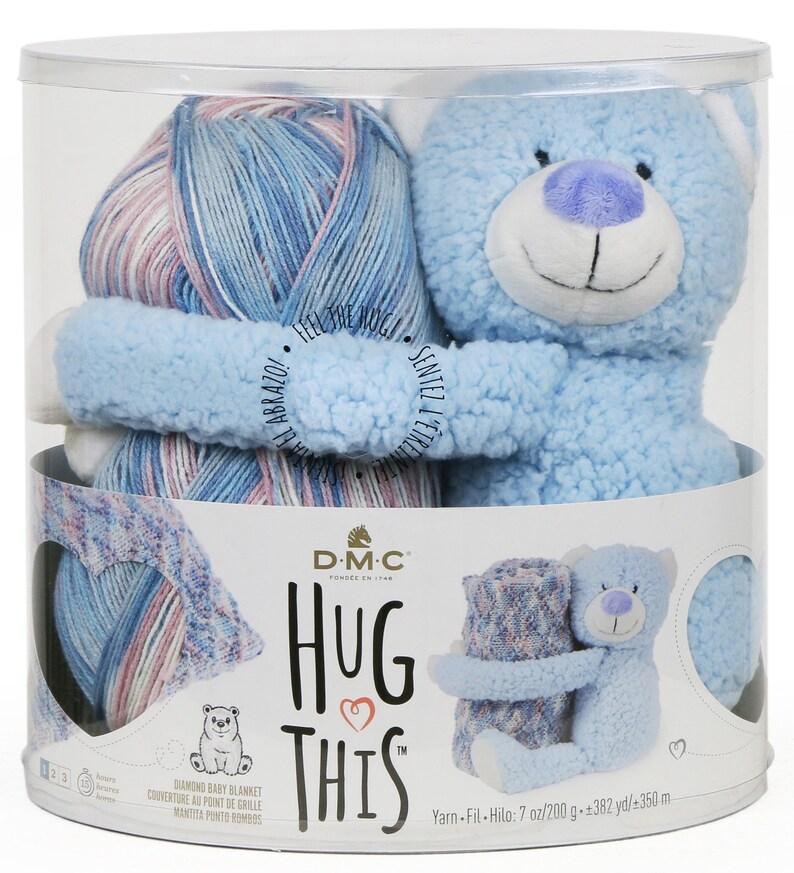 Knit Pattern & Kit DMC Hug This Teddy Stuffed Animal Baby Etsy