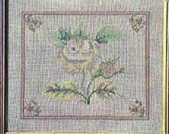 Counted Cross Stitch Pattern, Grandma Rose, Reproduction Sampler, Roses, Floral Motifs, Family, Needlework Press, PATTERN ONLY