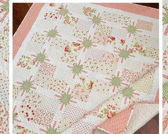 Quilt Pattern, Cream Cheese and Jam, Cottage Decor, Fat Quarter Friendly, Quilted Wall Hanging, Lap Quilt, The Pattern Basket, PATTERN ONLY