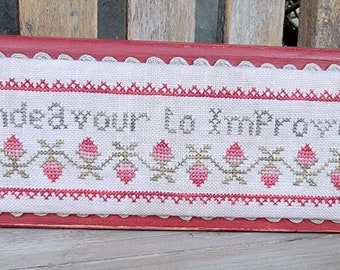 Counted Cross Stitch Pattern, Endeavor to Improve, Keepsake Box Cover, Inspirational, Thread Milk Design, PATTERN ONLY