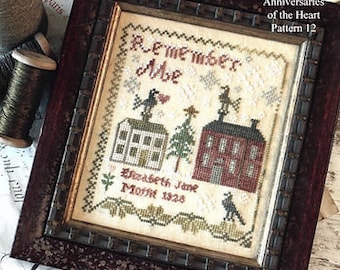 Counted Cross Stitch Pattern, Elizabeth Jane, Anniversaries of the Heart, Those Recorded Here, Blackbird Designs, PATTERN ONLY