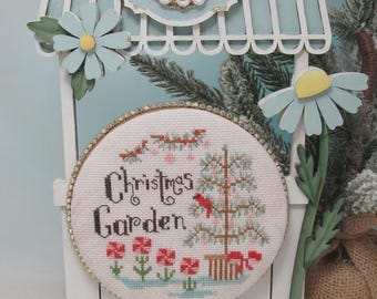 Counted Cross Stitch Pattern, Christmas Garden, Winter Decor, In the Garden Series, Tree, Peppermints,  KiraLyn's Needlearts, PATTERN ONLY