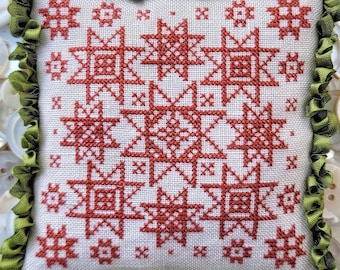 Counted Cross Stitch, Christmas Wishes, Christmas Decor, Merry Christmas Sampler, Pillow Ornament, Hello from Liz Mathews, PATTERN ONLY