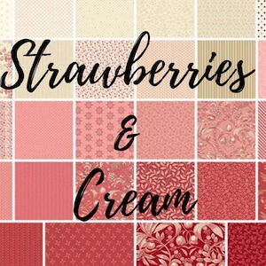 Quilt Fabric, Strawberries & Cream, Edyta Sitar, Laundry Basket Quilts, Andover Fabrics