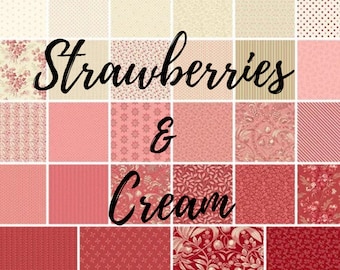 Quilt Fabric, Strawberries & Cream, Edyta Sitar, Laundry Basket Quilts, Andover Fabrics