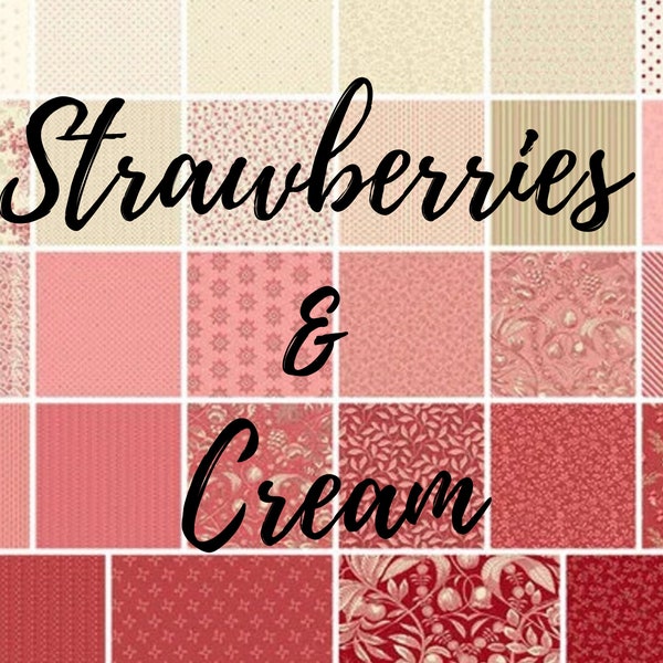 Quilt Fabric, Strawberries & Cream, Edyta Sitar, Laundry Basket Quilts, Andover Fabrics