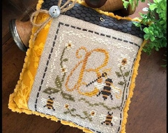 Counted Cross Stitch Pattern, The Stitching Bee, Farmhouse Decor, Pillow, Ornament, Country Decor, Little House Needleworks, PATTERN ONLY