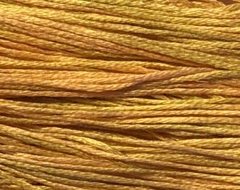 Weeks Dye Works, Peach, WDW-1131, 5 YARD Skein, Hand Dyed Cotton, Embroidery Floss, Counted Cross Stitch, Embroidery, Over Dyed Cotton