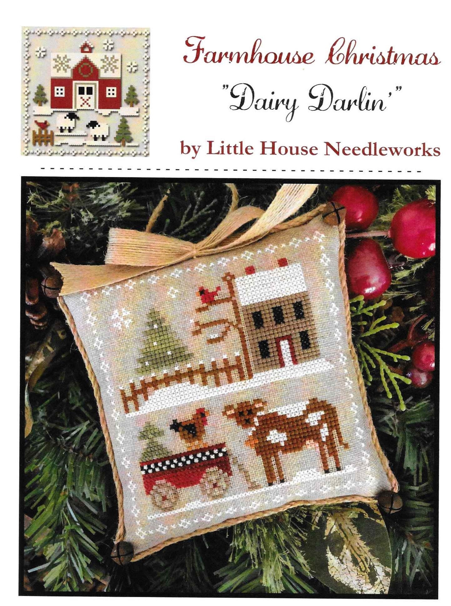 Counted Cross Stitch Pattern, Dairy Darlin', Farmhouse Christmas, Cross