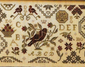 Counted Cross Stitch Pattern, Quaker Handework, Quaker Inspired, Cross Stitch Sampler, Primitive Decor, Brenda Gervais, PATTERN ONLY