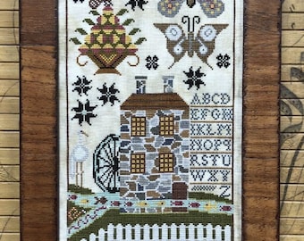 Counted Cross Stitch Pattern, The Mill House, Catherine Miller 1817, Sampler, Alphabet, Water Wheel, Kathy Barrick, PATTERN ONLY