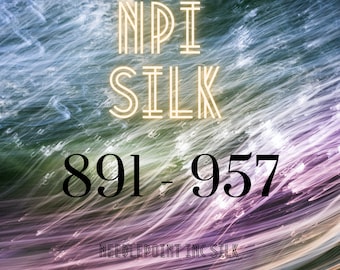 NPI 891 - 957, NPI Silk Floss, Silk Embroidery Thread, Silk Floss, Silk Skeins, Pure Chinese Silk, 5 meter Silk Skeins, Needlepoint Inc Silk