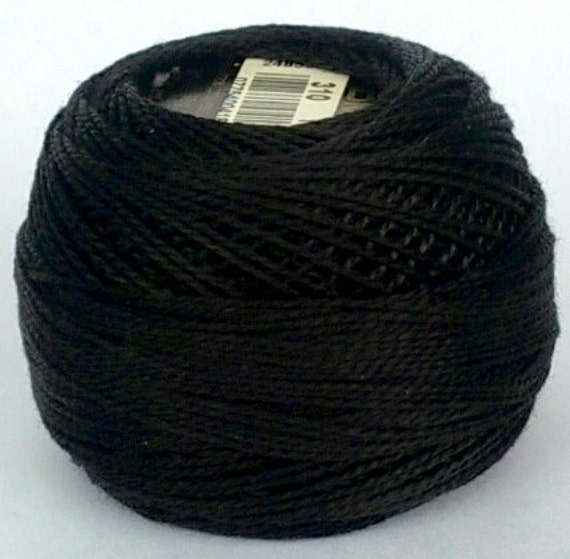 DMC Perle 12 Cotton Ball Colour Black /"310/"
