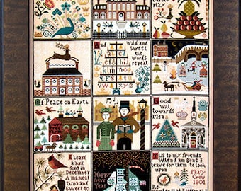 Counted Cross Stitch Pattern, Christmas at Hawk Run Hollow, Christmas Decor, Christmas Carols Motifs, Carriage House Samplings, PATTERN ONLY