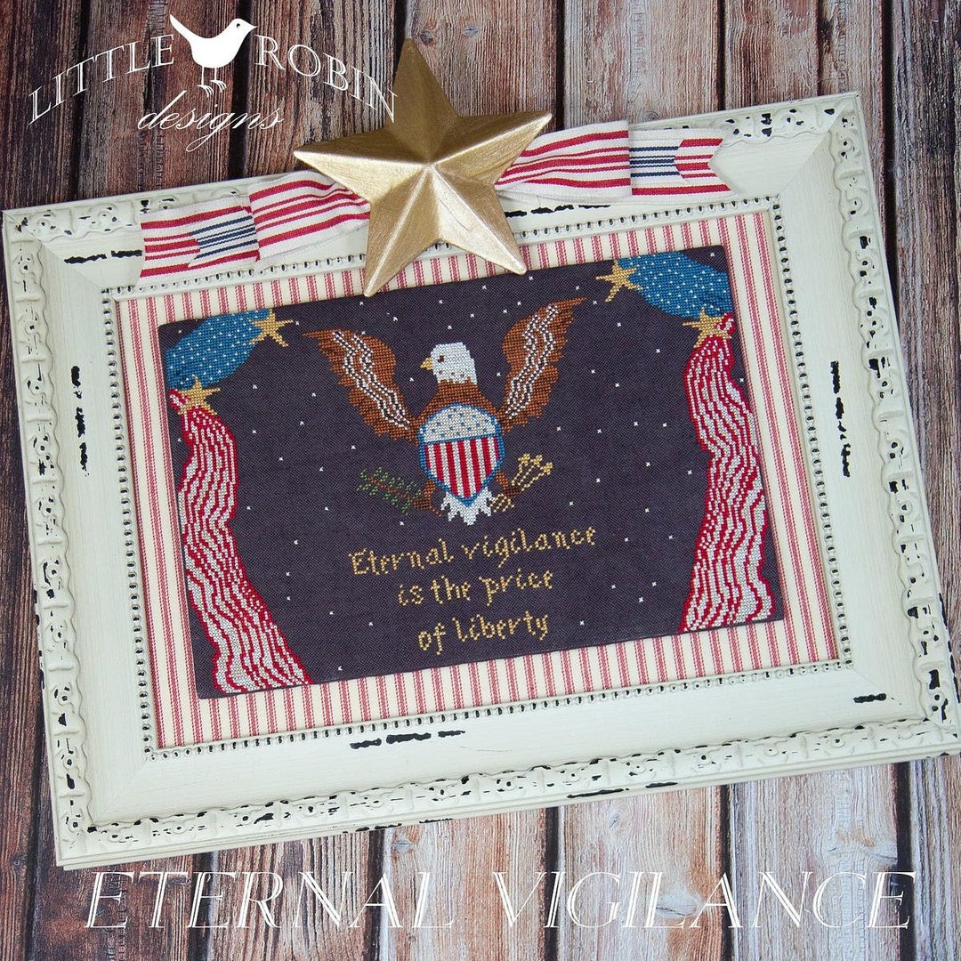 Vigilance Sampler Counted Cross Stitch Pattern, Eternal Vigilance, Original Sampler ...