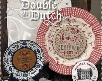 Counted Cross Stitch, Double Dutch, Plate-itudes, Summer House Stitche Workes, PATTERN ONLY