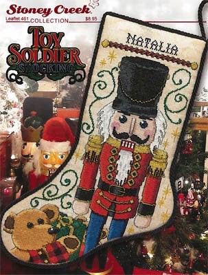 Elliott Victorian Christmas Bear Cross Stitch Christmas Stocking Kit Teddy  and Toys