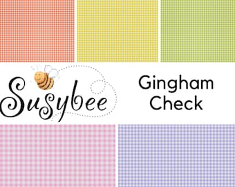 Quilt Fabric, Gingham Check, Gingham Fabric, Quilters Cotton, Mini Gingham, Check Fabric, World of Susybee, Clothworks