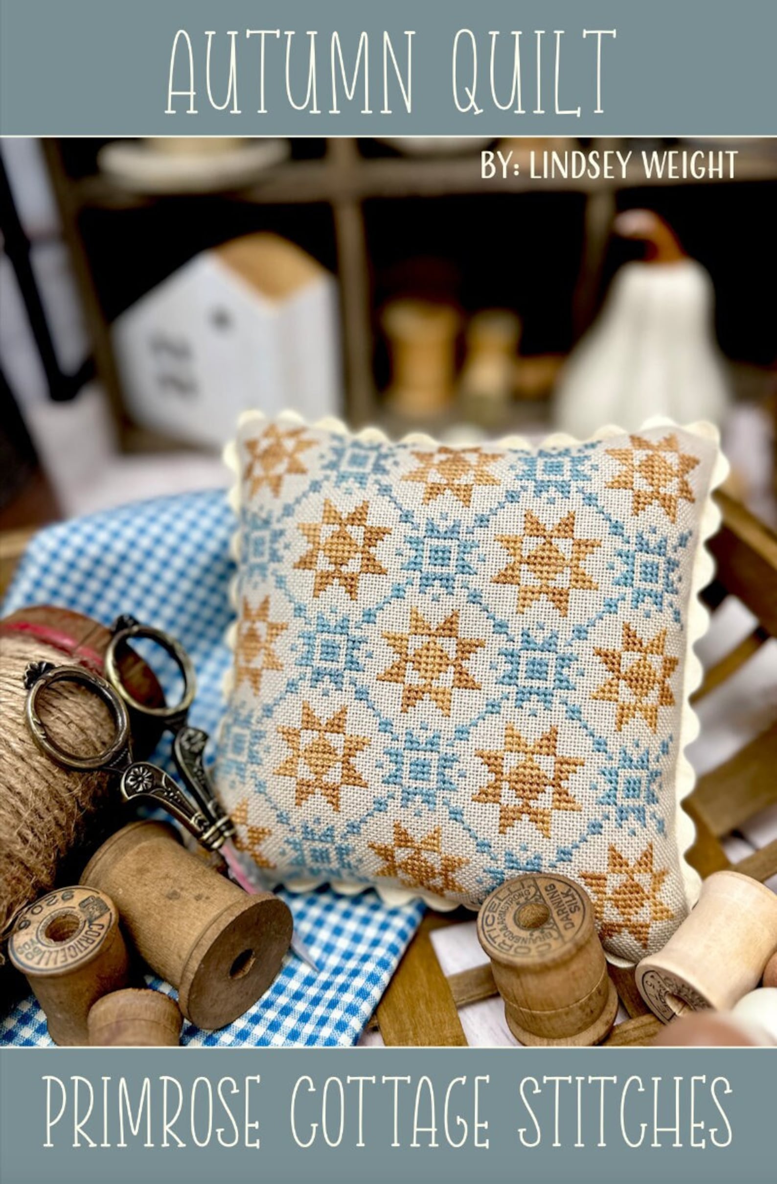 Counted Cross Stitch Pattern, Autumn Quilt, Quaker Style, Quilt Stars ...