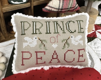 Counted Cross Stitch Pattern, Prince of Peace, Doves, Christmas Decor, Primrose Cottage Stitches, PATTERN ONLY