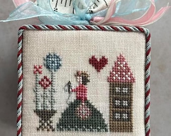 PRE- Order, Counted Cross Stitch Pattern, Needleworker's Frill, Sewing Motifs, Hoop, Needle, Thread, Heart in Hand, PATTERN ONLY