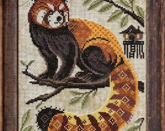 Counted Cross Stitch, A Year in the Woods II, Northern Cardinal, Crow, Koala, Wolf, Wildlife Animals, Cottage Garden Samplings, PATTERN ONLY