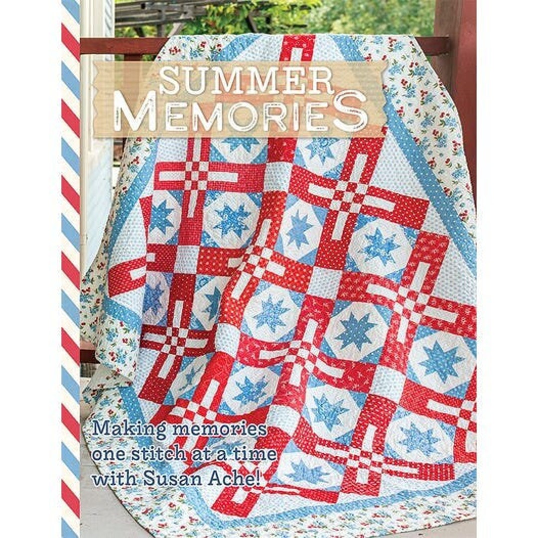 Softcover Book, Summer Memories, Quilt Patterns, Cross Stitch