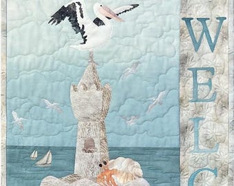 Quilt Pattern,  King of the Castle, Welcome Wallhanging, Beach Decor, Pine Needles, McKenna Ryan, Hoffman California, PATTERN OR KIT