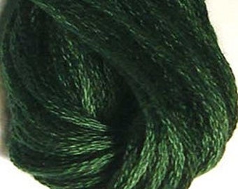 Valdani, 6 Strand Cotton Floss, O39, Forest Greens, Embroidery Floss, Punch Needle, Embroidery, Penny Rugs, Sewing Accessory