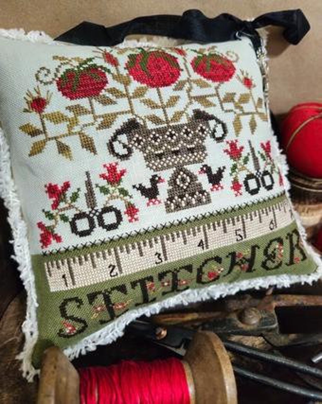 Counted Cross Stitch Pattern, Stitcher Urn, Pillow Ornament, Bowl ...