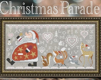 Counted Cross Stitch Pattern, Christmas Parade, Christmas Decor, Snowflake Hearts, Woodland Animals, Cottage Garden Samplings, PATTERN ONLY